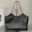 Prada Soft Calfskin Leather Chain Tote Bag 1BA638 Black 2023