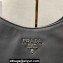 Prada Soft Calfskin Leather Chain Tote Bag 1BA638 Black 2023
