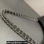 Prada Soft Calfskin Leather Chain Tote Bag 1BA638 Black 2023