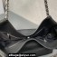 Prada Soft Calfskin Leather Chain Tote Bag 1BA638 Black 2023