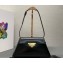 Prada Medium brushed leather handbag 1BD343 Black 2023