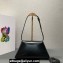 Prada Medium brushed leather handbag 1BD343 Black 2023