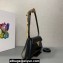 Prada Medium brushed leather handbag 1BD343 Black 2023