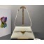 Prada Medium brushed leather handbag 1BD343 White 2023