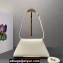 Prada Medium brushed leather handbag 1BD343 White 2023