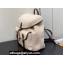 Louis Vuitton LV Ski Shearling Backpack Bag M23384 Cream/Brown 2023
