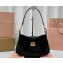Miu Miu Leather Hobo bag 5BC151 Black 2023