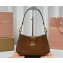 Miu Miu Leather Hobo bag 5BC151 Brown 2023