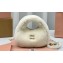 Miu Miu Wander shearling hobo mini-bag with leather details 5BP078 White 2023