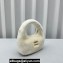 Miu Miu Wander shearling hobo bag with leather details 5BC125 White 2023