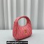 Miu Miu Wander matelassé nappa leather hobo bag 5BC125 Pink 2023