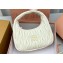 Miu Miu Wander matelassé nappa leather hobo bag 5BC125 White 2023