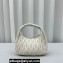 Miu Miu Wander matelassé nappa leather hobo bag 5BC125 White 2023