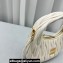 Miu Miu Wander matelassé nappa leather hobo bag 5BC125 White 2023