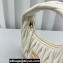 Miu Miu Wander matelassé nappa leather hobo bag 5BC125 White 2023