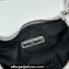 Miu Miu Wander matelassé nappa leather hobo mini-bag 5BP078 Silver 2023