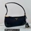 Prada Re-Edition 2002 Re-Nylon and brushed leather shoulder bag 1BC201 Black 2023