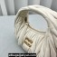 Miu Miu Wander matelassé nappa leather hobo mini-bag 5BP078 White 2023