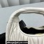 Miu Miu Wander matelassé nappa leather hobo mini-bag 5BP078 White 2023