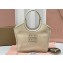 Miu Miu IVY leather Small Tote bag 5BG276 Beige 2023