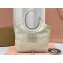 Miu Miu IVY leather Small Tote bag 5BG276 White 2023