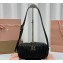 Miu Miu Matelassé nappa leather shoulder bag 5BC158 Black 2023