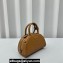 Miu Miu Leather top-handle bag 5BP085 Brown 2023