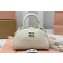 Miu Miu Leather top-handle bag 5BP085 White 2023