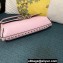 Valentino Rockstud Brushed Calfskin Shoulder Bag Pink 2023