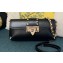 Valentino Rockstud Brushed Calfskin Shoulder Bag Black/Gold 2023