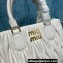 Miu Miu Matelassé nappa leather handbag 5BA259 White 2023
