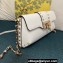 Valentino Rockstud Brushed Calfskin Shoulder Bag White 2023