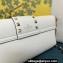 Valentino Rockstud Brushed Calfskin Shoulder Bag White 2023