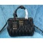 Miu Miu Matelassé nappa leather handbag 5BA259 Black 2023