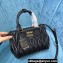Miu Miu Matelassé nappa leather handbag 5BA259 Black 2023