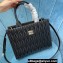 Miu Miu Matelassé nappa leather tote Bag 5BG258 Black 2023