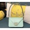 Valentino shoulder Letter Small Bag in smooth calfskin Pale Green 2023