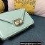 Valentino shoulder Letter Small Bag in smooth calfskin Pale Green 2023