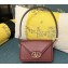 Valentino shoulder Letter Small Bag in smooth calfskin Burgundy 2023