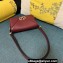 Valentino shoulder Letter Small Bag in smooth calfskin Burgundy 2023