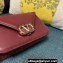 Valentino shoulder Letter Small Bag in smooth calfskin Burgundy 2023