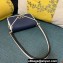 Valentino shoulder Letter Small Bag in smooth calfskin Blue/White 2023