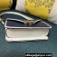 Valentino shoulder Letter Small Bag in smooth calfskin Blue/White 2023