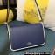 Valentino shoulder Letter Small Bag in smooth calfskin Blue/White 2023
