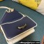 Valentino shoulder Letter Small Bag in smooth calfskin Blue/White 2023