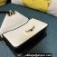 Valentino shoulder Letter Small Bag in smooth calfskin White/Black 2023