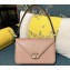Valentino shoulder Letter Large Bag in smooth calfskin Nude 2023