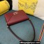 Valentino shoulder Letter Large Bag in smooth calfskin Burgundy 2023