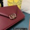 Valentino shoulder Letter Large Bag in smooth calfskin Burgundy 2023