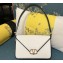 Valentino shoulder Letter Large Bag in smooth calfskin White/Black 2023